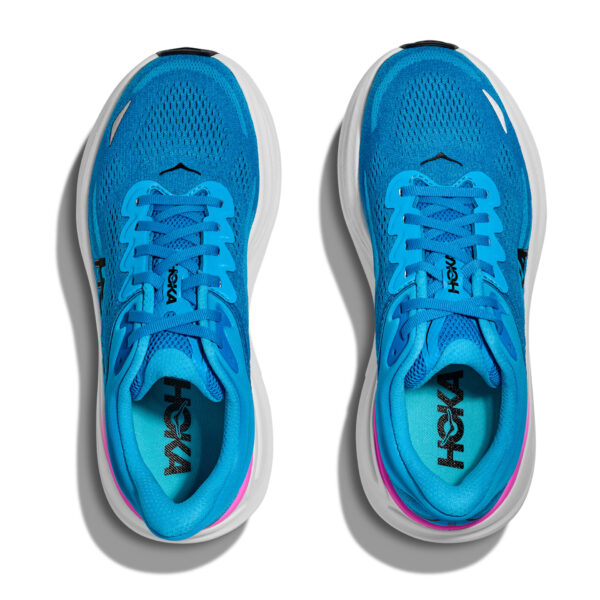 Hoka Women's Bondi 9 - Skyward Blue/Neon Fuchsia - Image 6