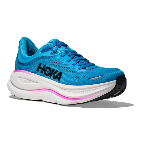 Hoka Women's Bondi 9 - Skyward Blue/Neon Fuchsia - Image 3
