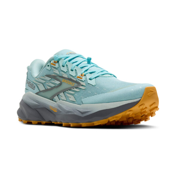 Brooks Women's Cascadia 19 - Clearwater/Primer Grey/Apricot - Image 3