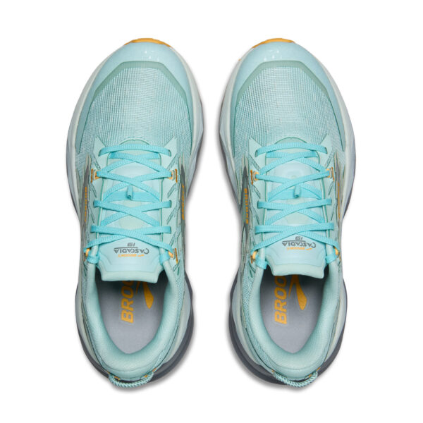Brooks Women's Cascadia 19 - Clearwater/Primer Grey/Apricot - Image 6