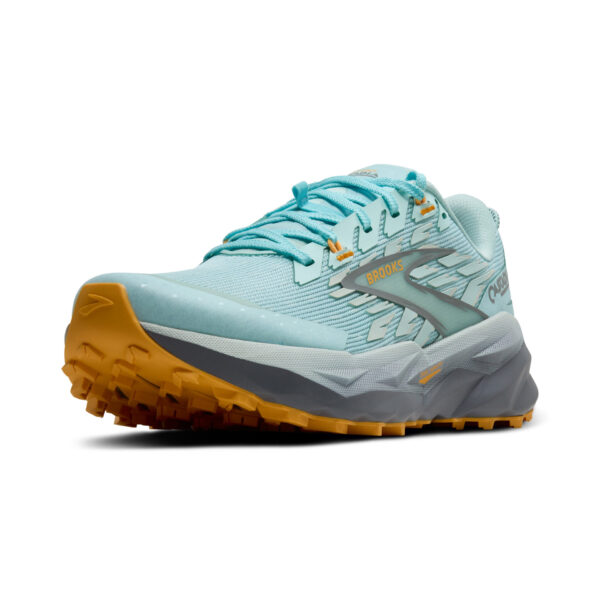 Brooks Women's Cascadia 19 - Clearwater/Primer Grey/Apricot - Image 4