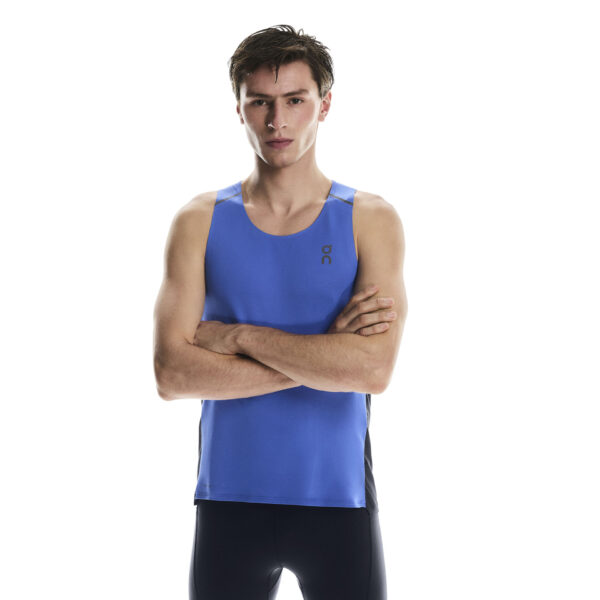 On Men's Performance Tank - Zaffre/Navy - Image 4