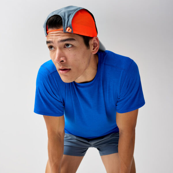 Brooks Men's  Luxe Short Sleeve - Htr Neo Blue - Image 3