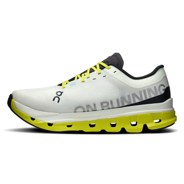 On Men's Cloudflow 5 - White/Lime - Image 2