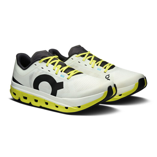 On Men's Cloudflow 5 - White/Lime - Image 3