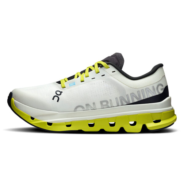 On Women's Cloudflow 5 - White/Lime - Image 2