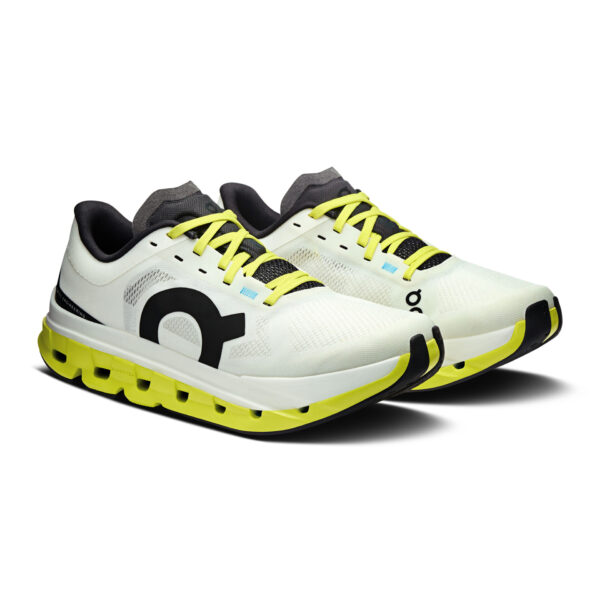 On Women's Cloudflow 5 - White/Lime - Image 3