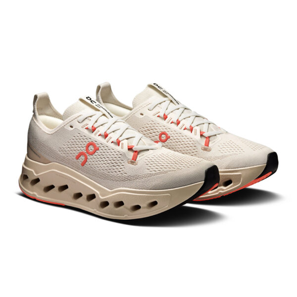 On Women's Cloudsurfer Max - Ivory/Salmon - Image 3