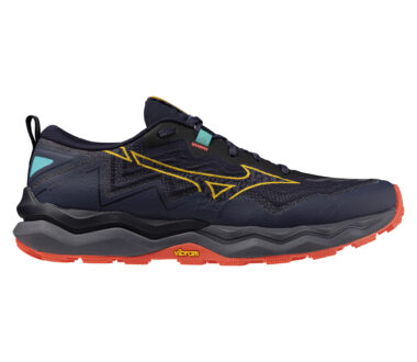 Mizuno Men's Wave Daichi 9 - Baritone Blue/Citrus/Fiery Coral