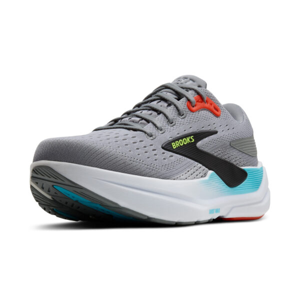 Brooks Men's Ghost Max 3 - Primer Grey/Antarctica/Red - Image 4