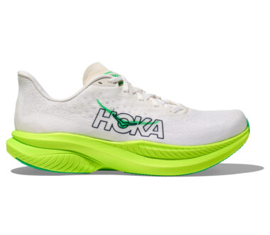 Hoka Men's Mach 6 - White/Neon Lime