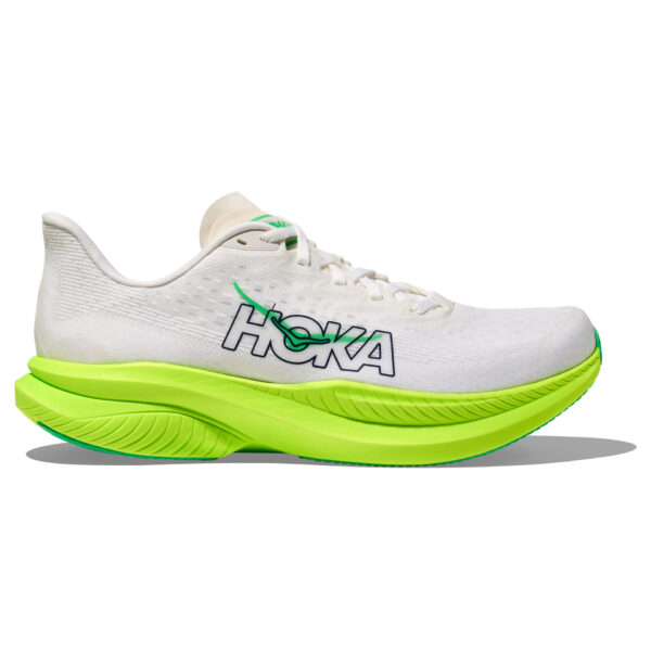 Hoka Men's Mach 6 - White/Neon Lime