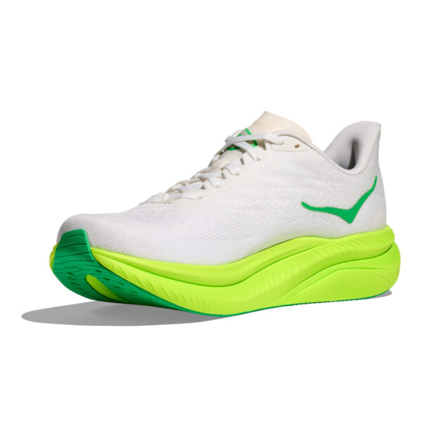Hoka Men's Mach 6 - White/Neon Lime - Image 4