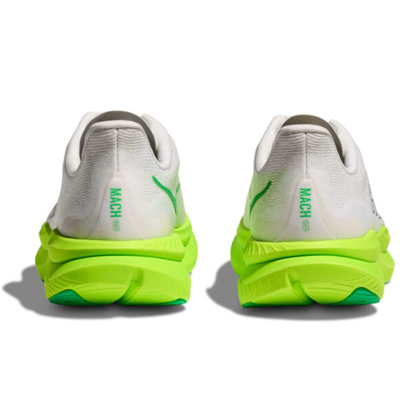 Hoka Men's Mach 6 - White/Neon Lime - Image 8