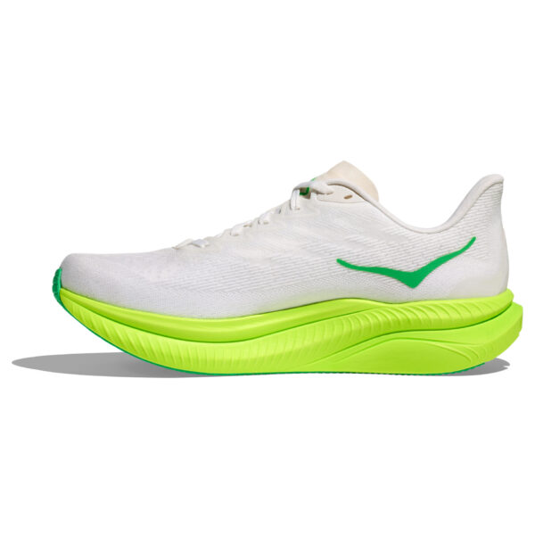 Hoka Men's Mach 6 - White/Neon Lime - Image 2