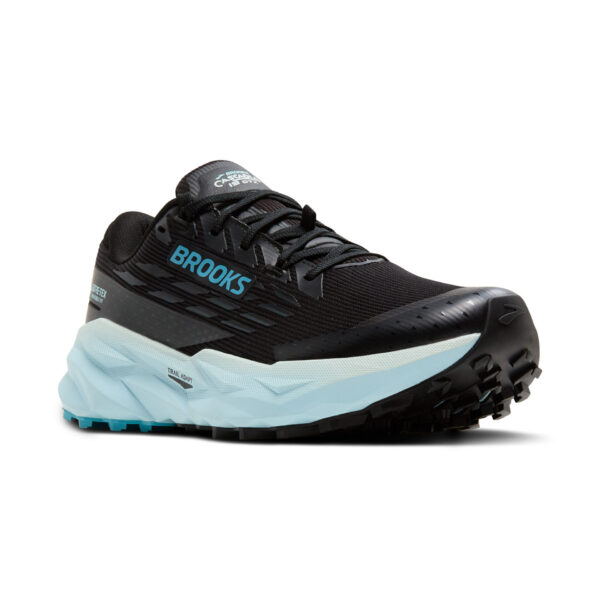 Brooks Women's Cascadia 19 GTX - Black/Ebony/Blue Flower - Image 3