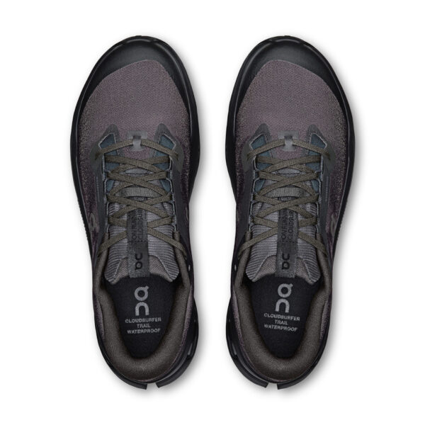 On Men's Cloudsurfer Trail 2 Waterproof - Black/Black - Image 4