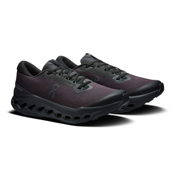 On Men's Cloudsurfer Trail 2 Waterproof - Black/Black - Image 3