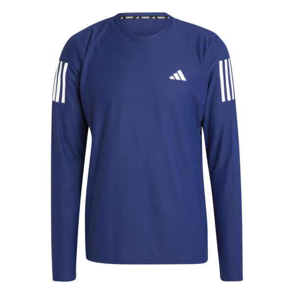 Adidas Men's Own The Run Long Sleeve Top - Dark Blue - Image 3