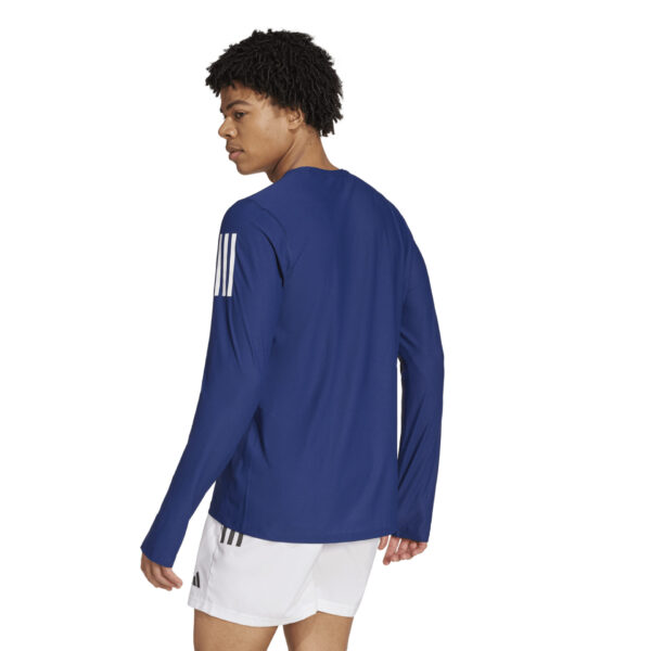 Adidas Men's Own The Run Long Sleeve Top - Dark Blue - Image 2