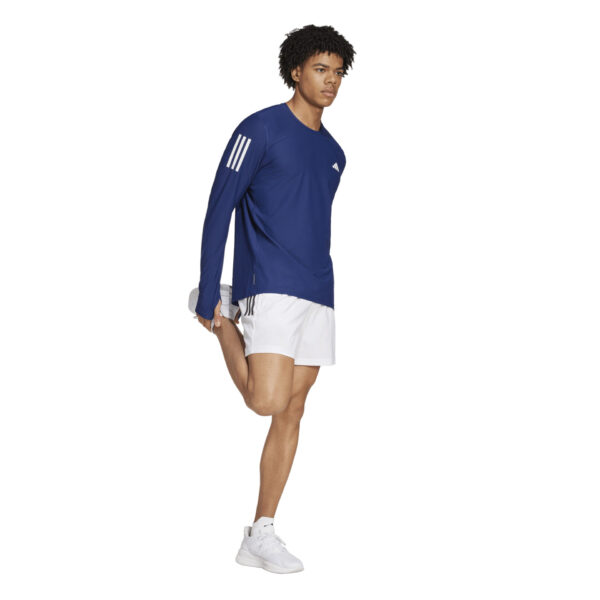 Adidas Men's Own The Run Long Sleeve Top - Dark Blue - Image 4