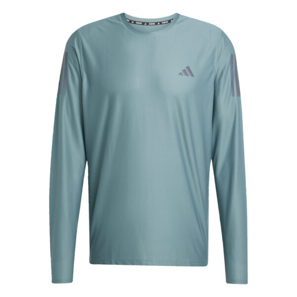 Adidas Men's Own The Run Long Sleeve Top - Preloved Teal - Image 3