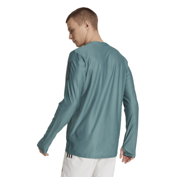 Adidas Men's Own The Run Long Sleeve Top - Preloved Teal - Image 2