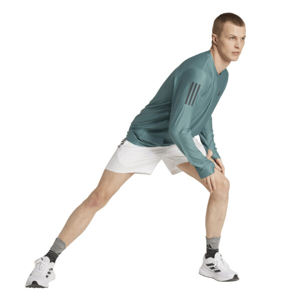 Adidas Men's Own The Run Long Sleeve Top - Preloved Teal - Image 4