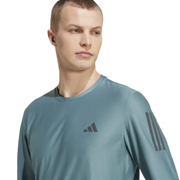 Adidas Men's Own The Run Long Sleeve Top - Preloved Teal - Image 5