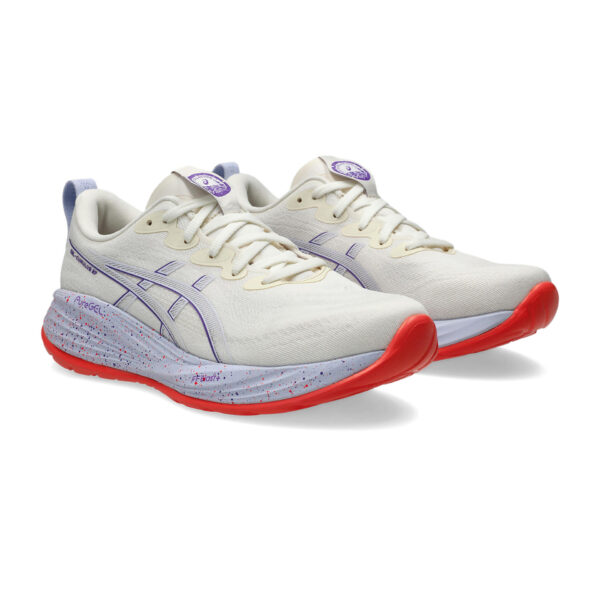 Asics Women's Gel-Cumulus 27 Tokyo - Cream/Edo Purple - Image 3