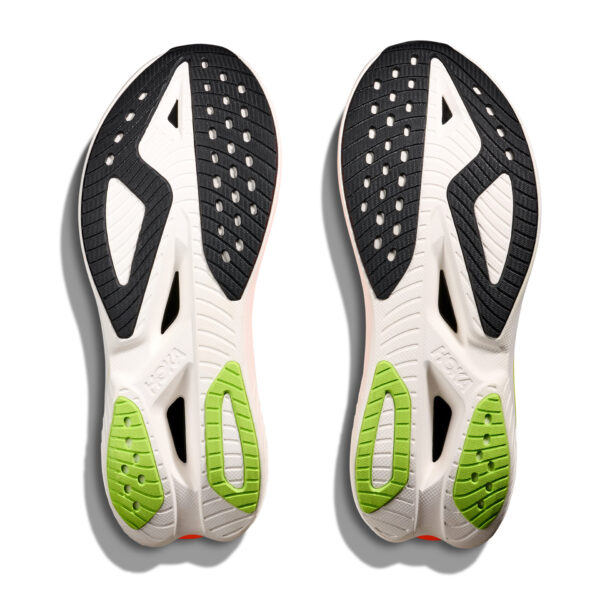 Hoka Men's Mach X 3 - White/Neon Tangerine - Image 7