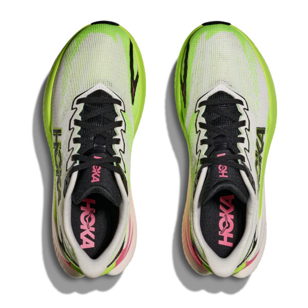 Hoka Women's Mach X 3 - White/Neon Lime - Image 6