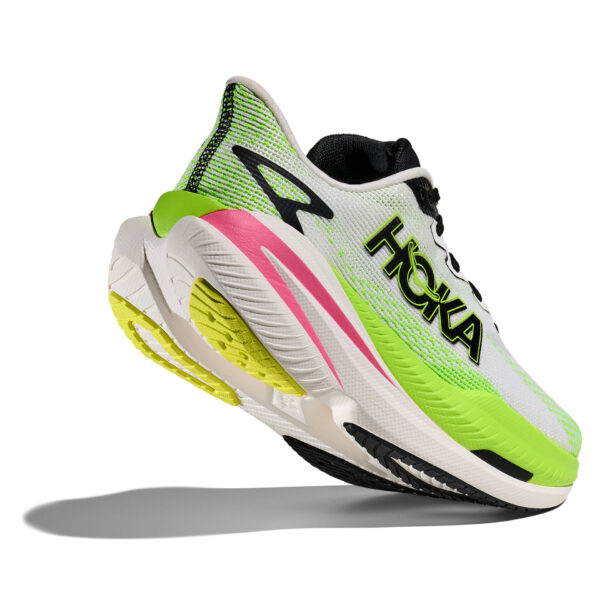 Hoka Women's Mach X 3 - White/Neon Lime - Image 5