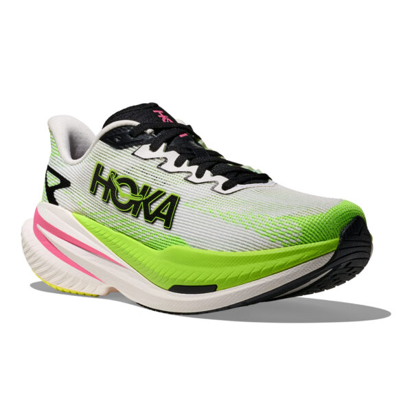 Hoka Women's Mach X 3 - White/Neon Lime - Image 3