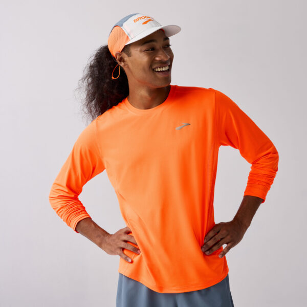 Brooks Men's  Atmosphere Long Sleeve 3.0 - Shocking Orange