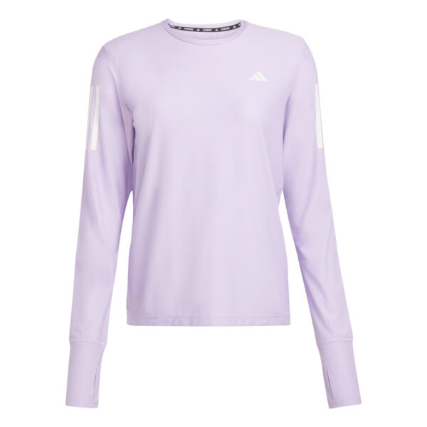 Adidas Women's Own the Run Long Sleeve Top - Powder Plum - Image 5