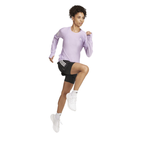 Adidas Women's Own the Run Long Sleeve Top - Powder Plum - Image 3
