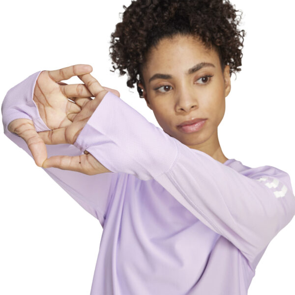 Adidas Women's Own the Run Long Sleeve Top - Powder Plum - Image 4