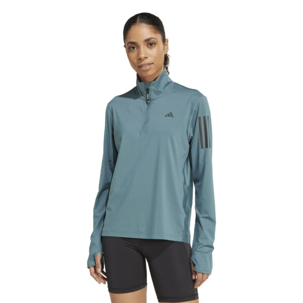 Adidas Women's Own the Run Half-Zip Top - Preloved Teal