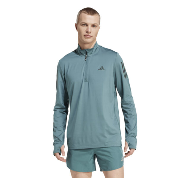 Adidas Men's Own The Run Half Zip - Preloved Teal
