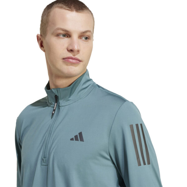 Adidas Men's Own The Run Half Zip - Preloved Teal - Image 4
