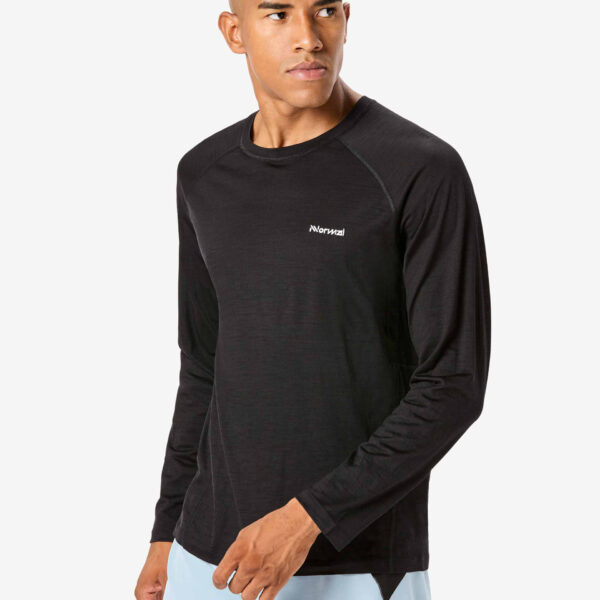 NNormal Men's Merino Long Sleeve T-shirt - Black - Image 4