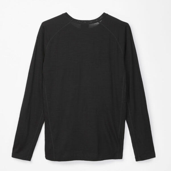 NNormal Men's Merino Long Sleeve T-shirt - Black - Image 2