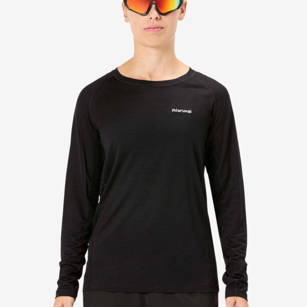 NNormal Women's Merino Long Sleeve T-shirt - Black - Image 3