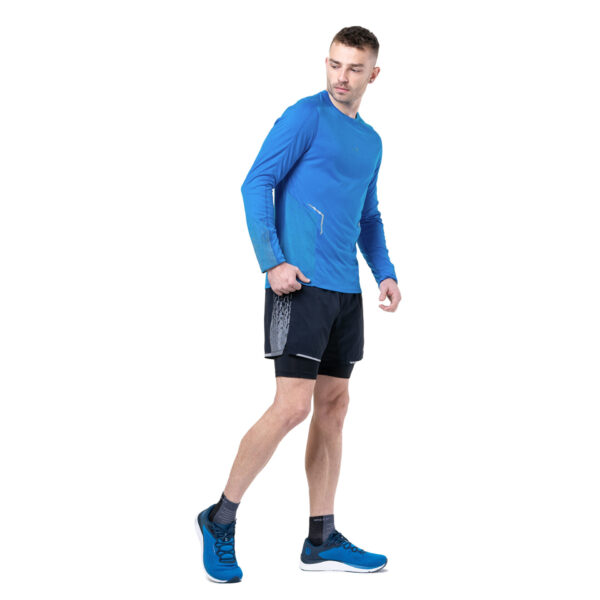 Ronhill Men's Tech Reflect L/S Tee - ElecBlueMarl/Reflect