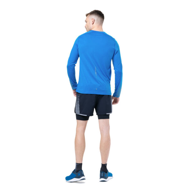 Ronhill Men's Tech Reflect L/S Tee - ElecBlueMarl/Reflect - Image 2