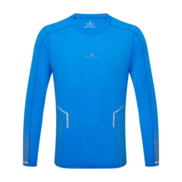 Ronhill Men's Tech Reflect L/S Tee - ElecBlueMarl/Reflect - Image 3