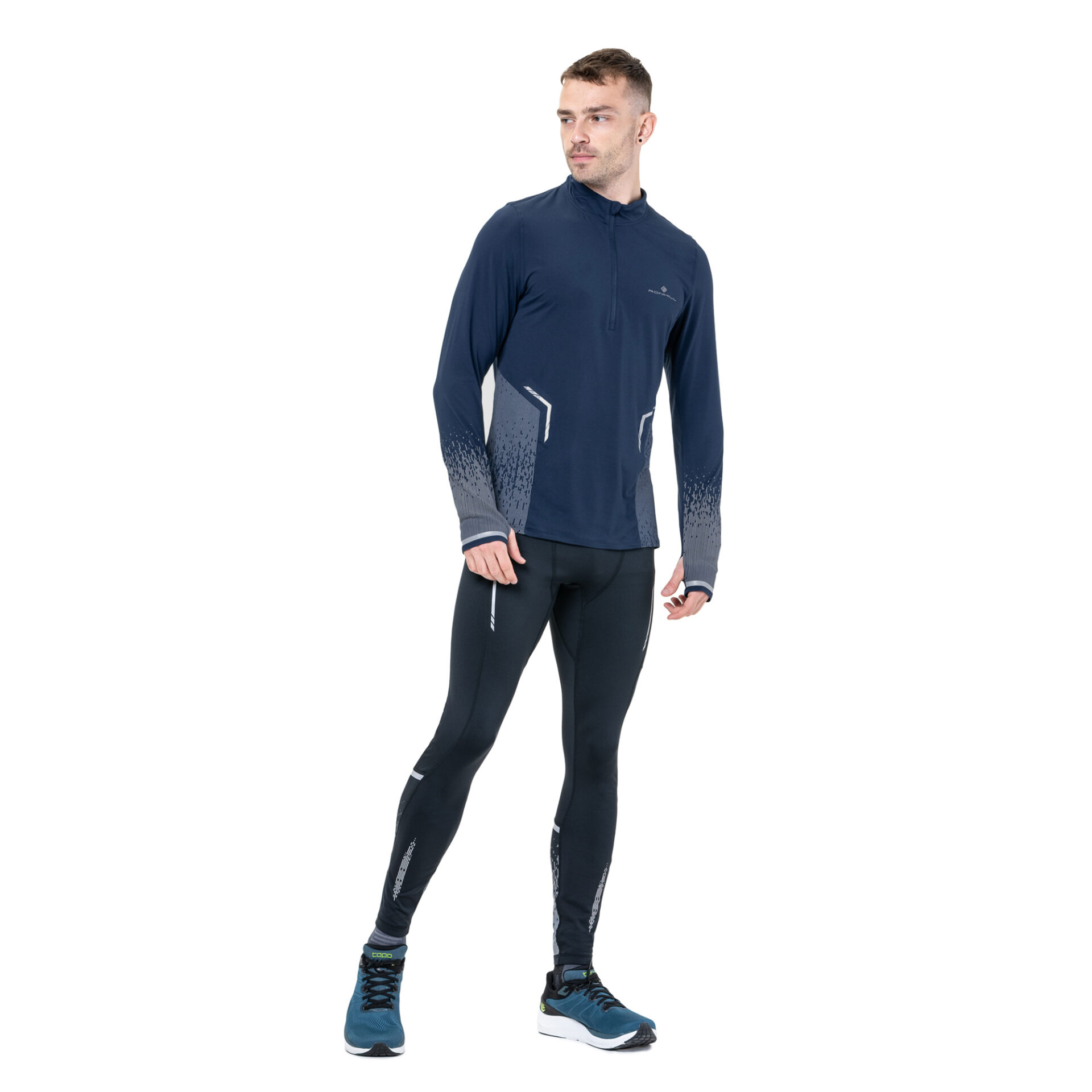 Ronhill Men's Tech Reflect 1/2 Zip - Dark Navy/Reflect - Image 6