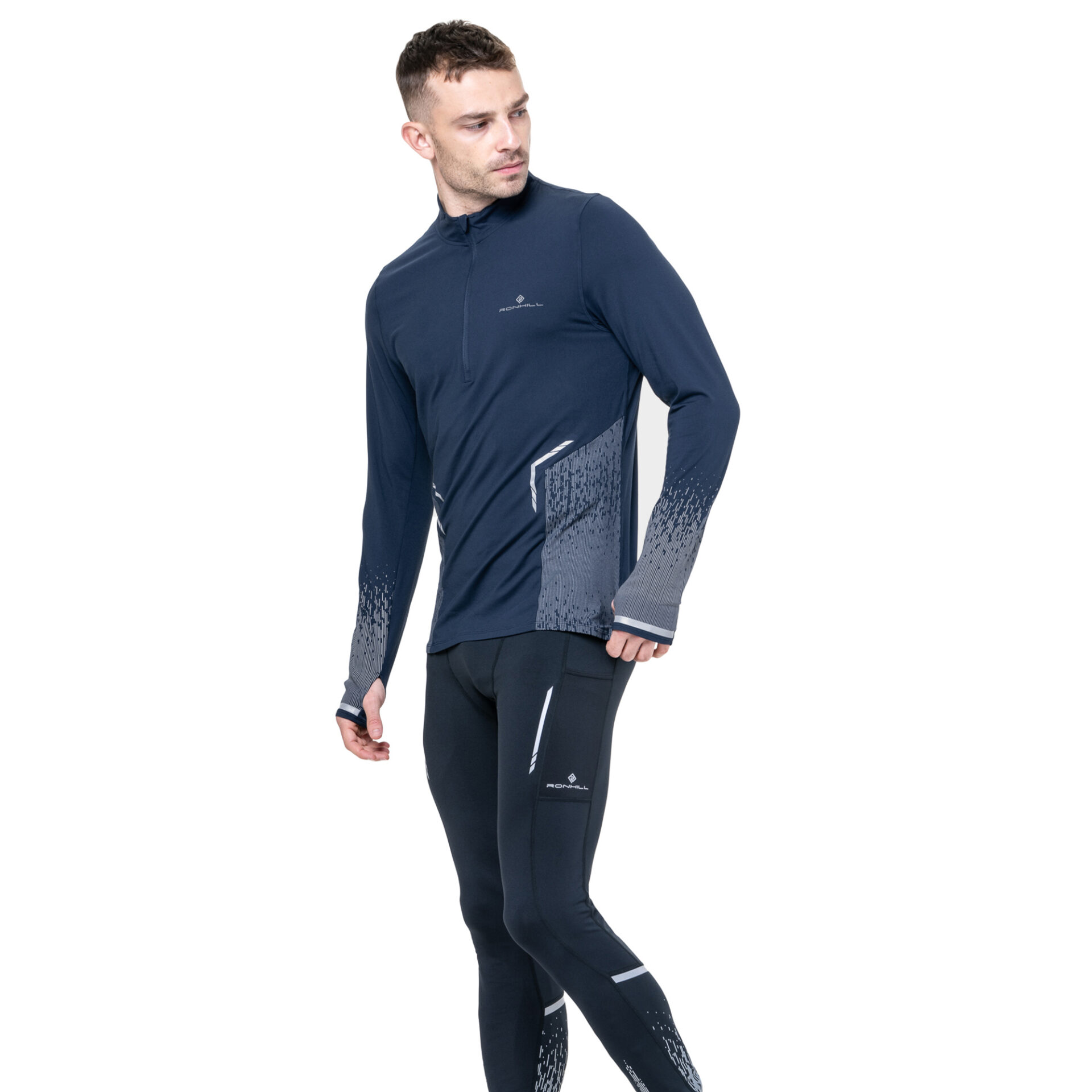 Ronhill Men's Tech Reflect 1/2 Zip - Dark Navy/Reflect - Image 5