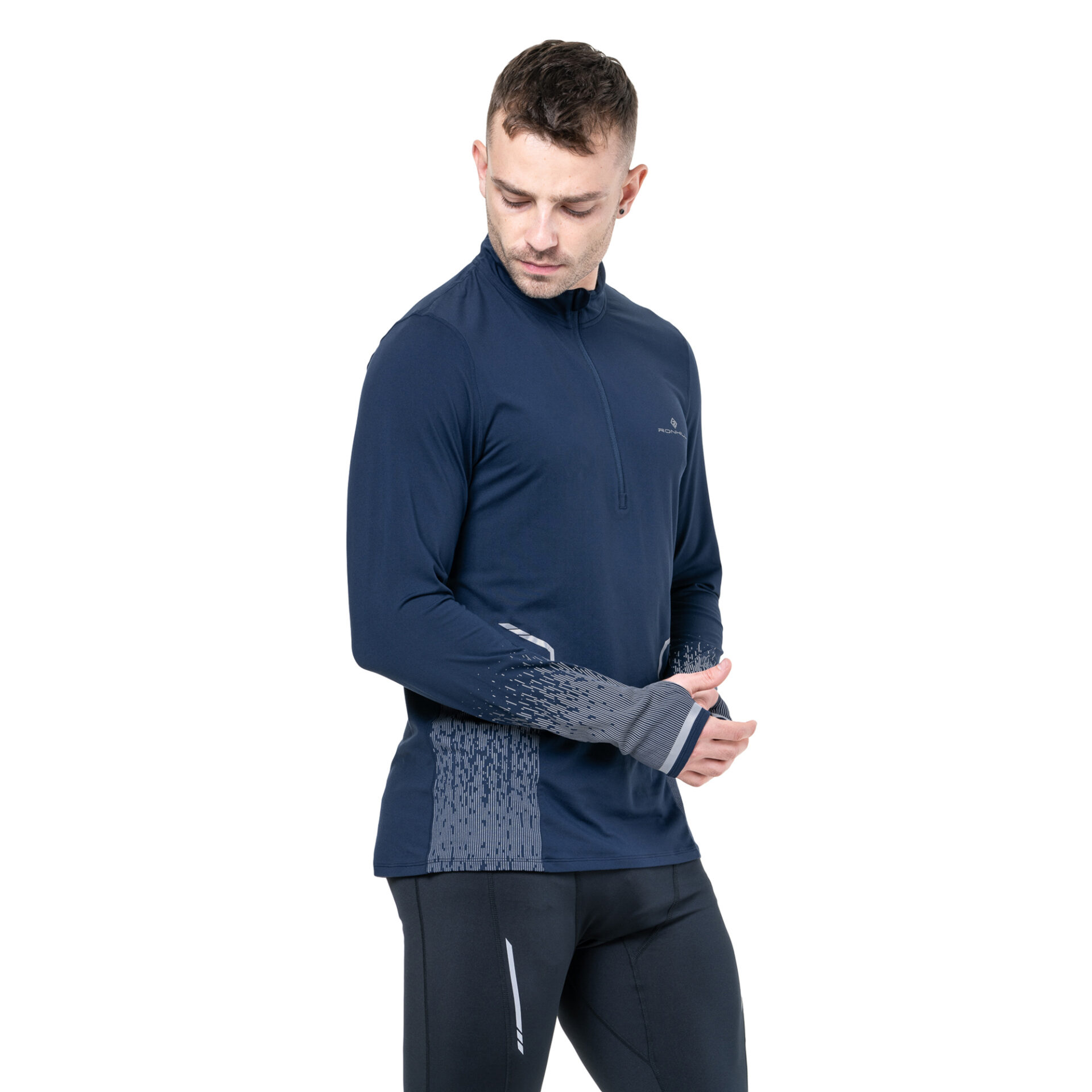 Ronhill Men's Tech Reflect 1/2 Zip - Dark Navy/Reflect - Image 3
